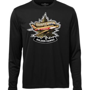 QWMH Long Sleeve Polyester Shirt in Black