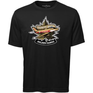 QWMH Short Sleeve Polyester Shirt in Black