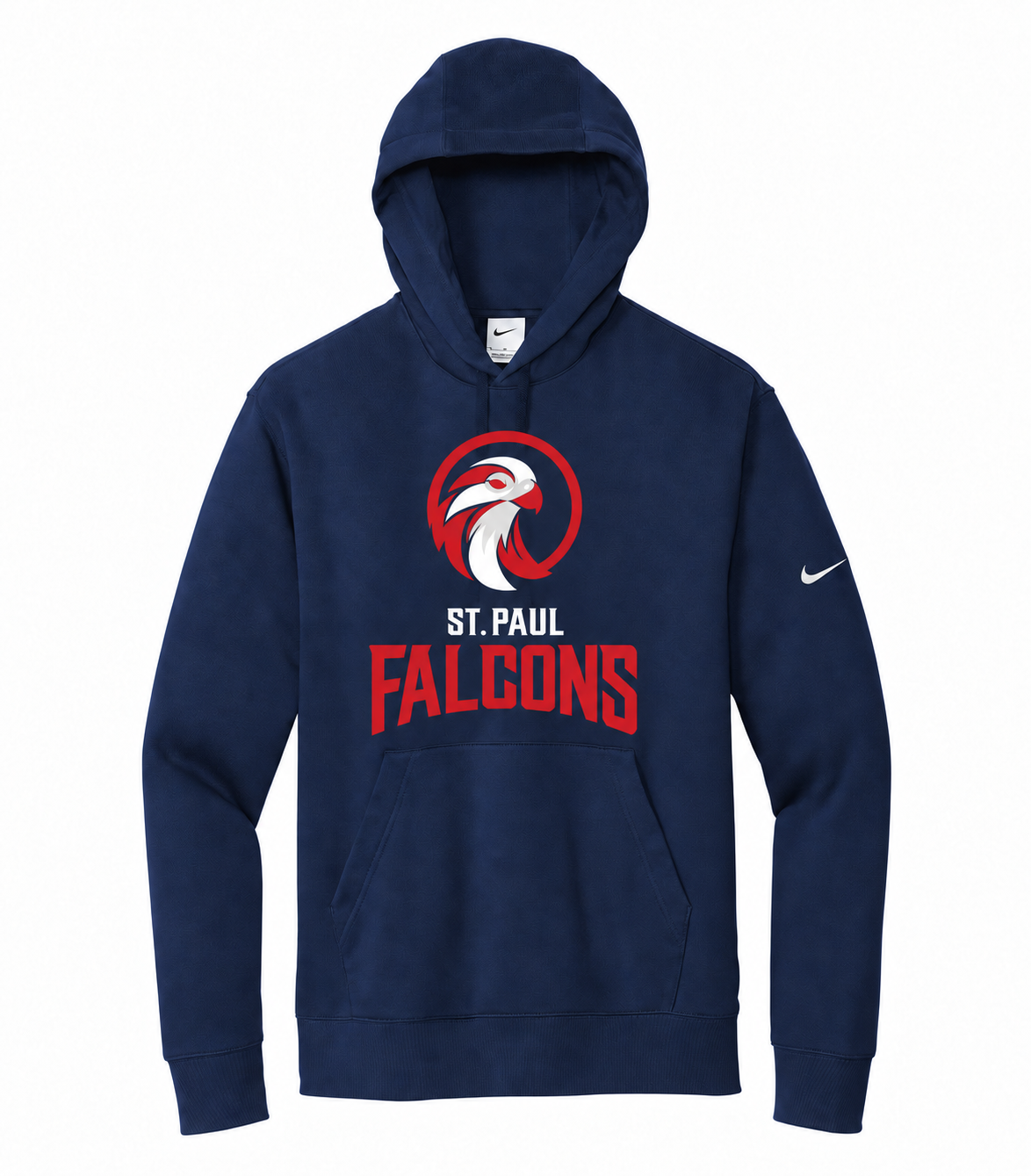 Nike Club Fleece Sleeve Pullover Hoodie - Image 2